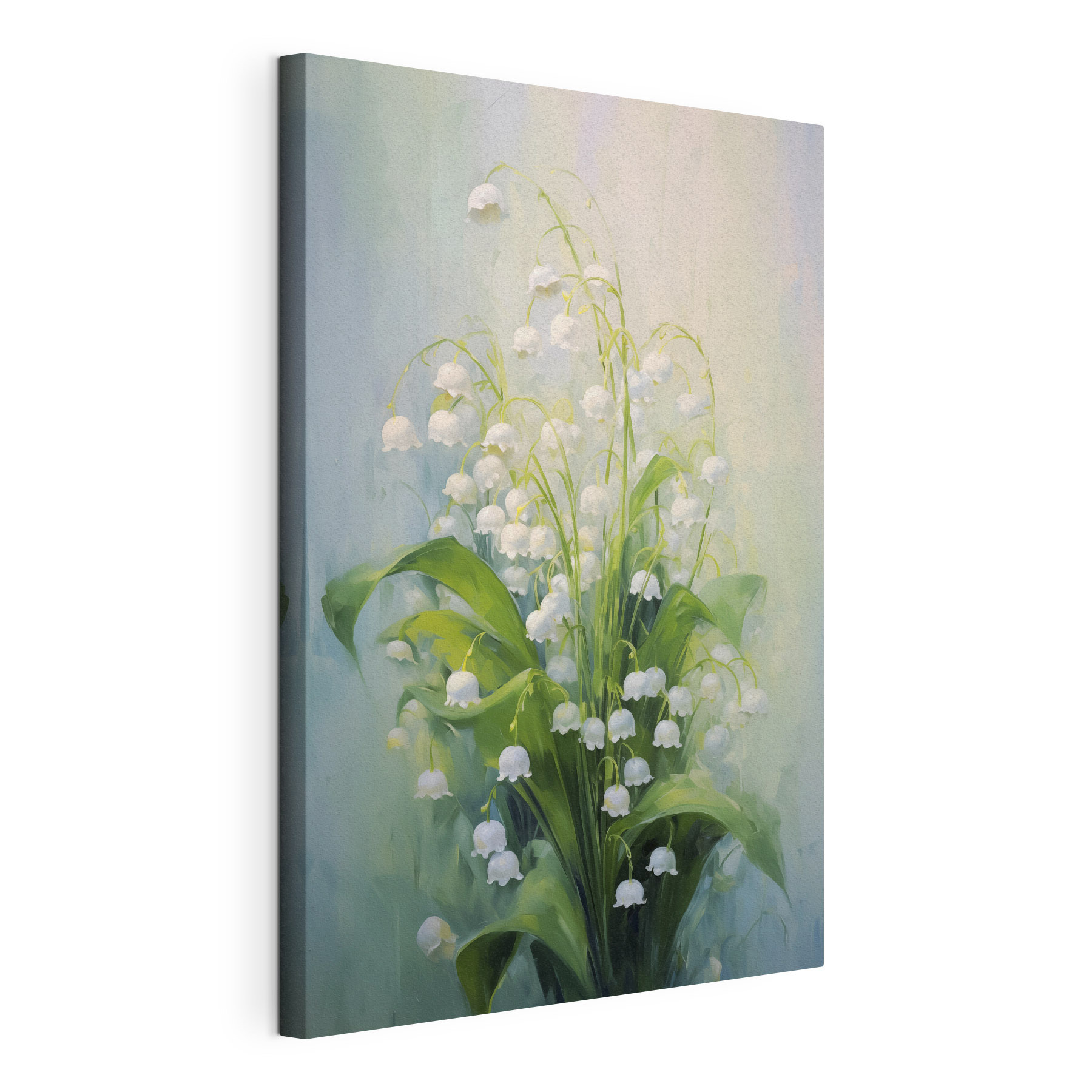 Painting of a bunch of white flowers