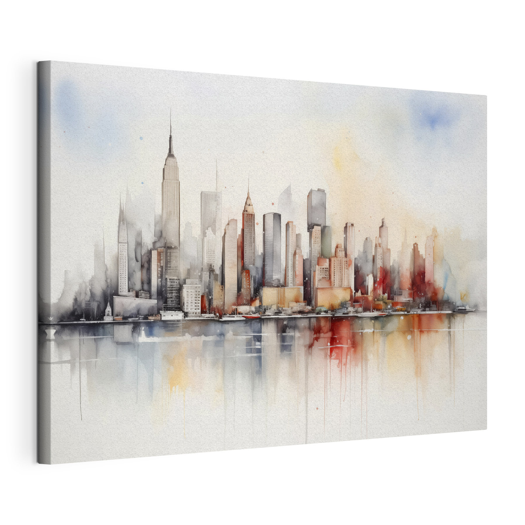 Watercolor of a city Watercolor of a city