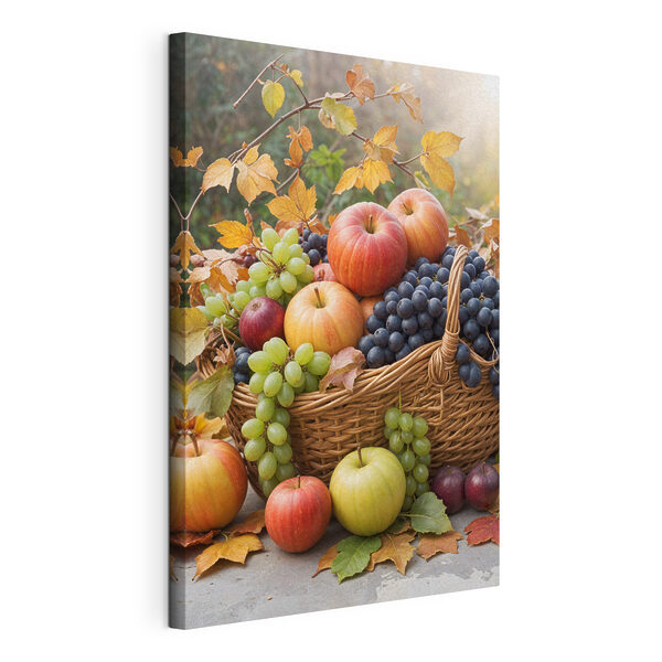 Obraz Obraz Kosz owoców z liśćmi (SKU: s40409)
