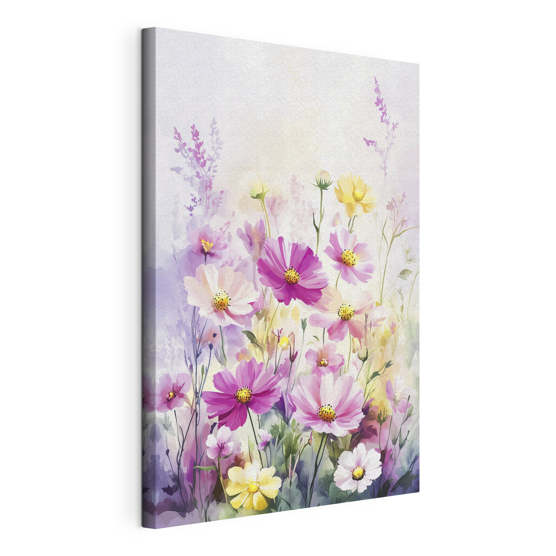 Painting of flowers in a field