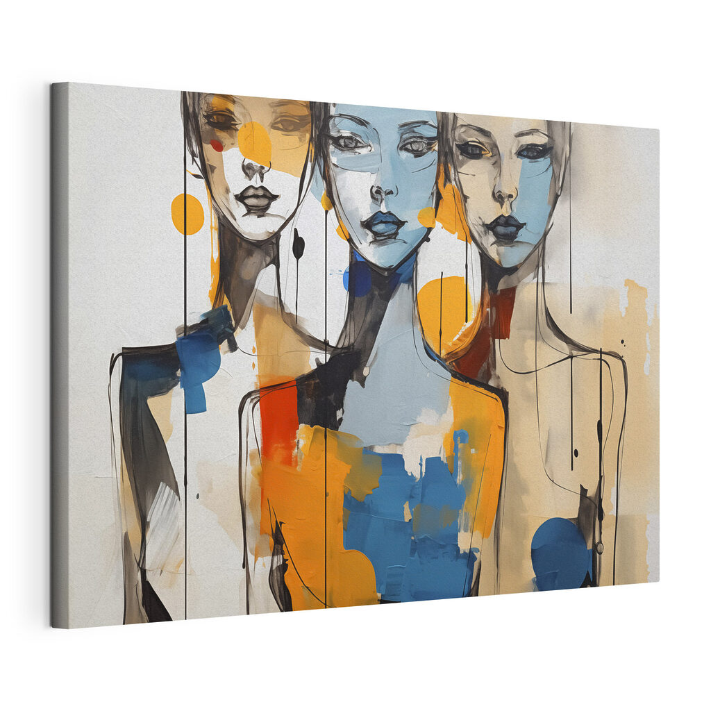 Painting of women's faces
