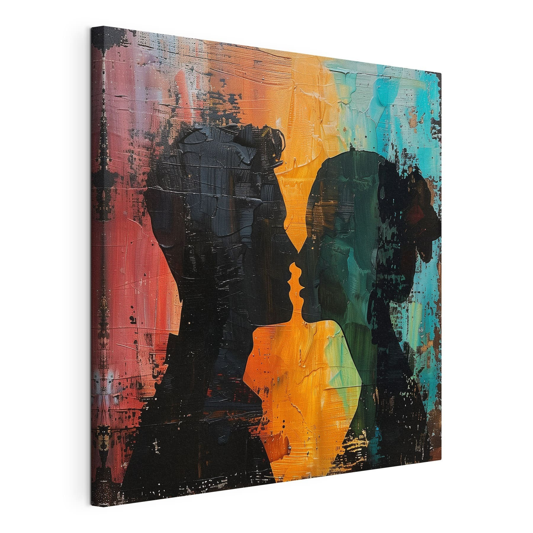 Man and woman kissing