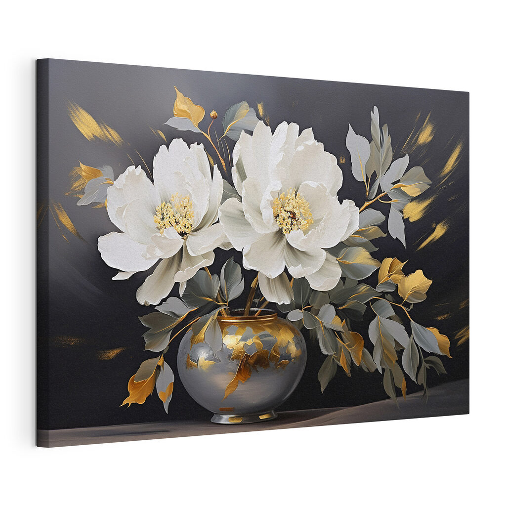 Painting of flowers in a vase
