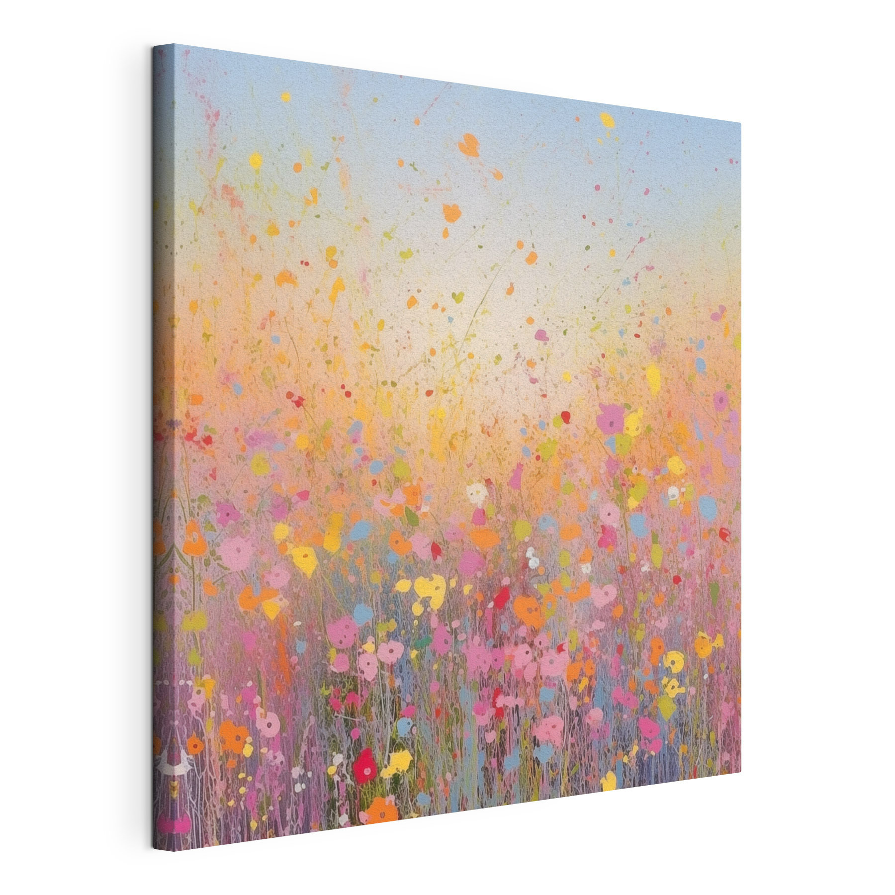 Painting of flowers in a field Painting of flowers in a field
