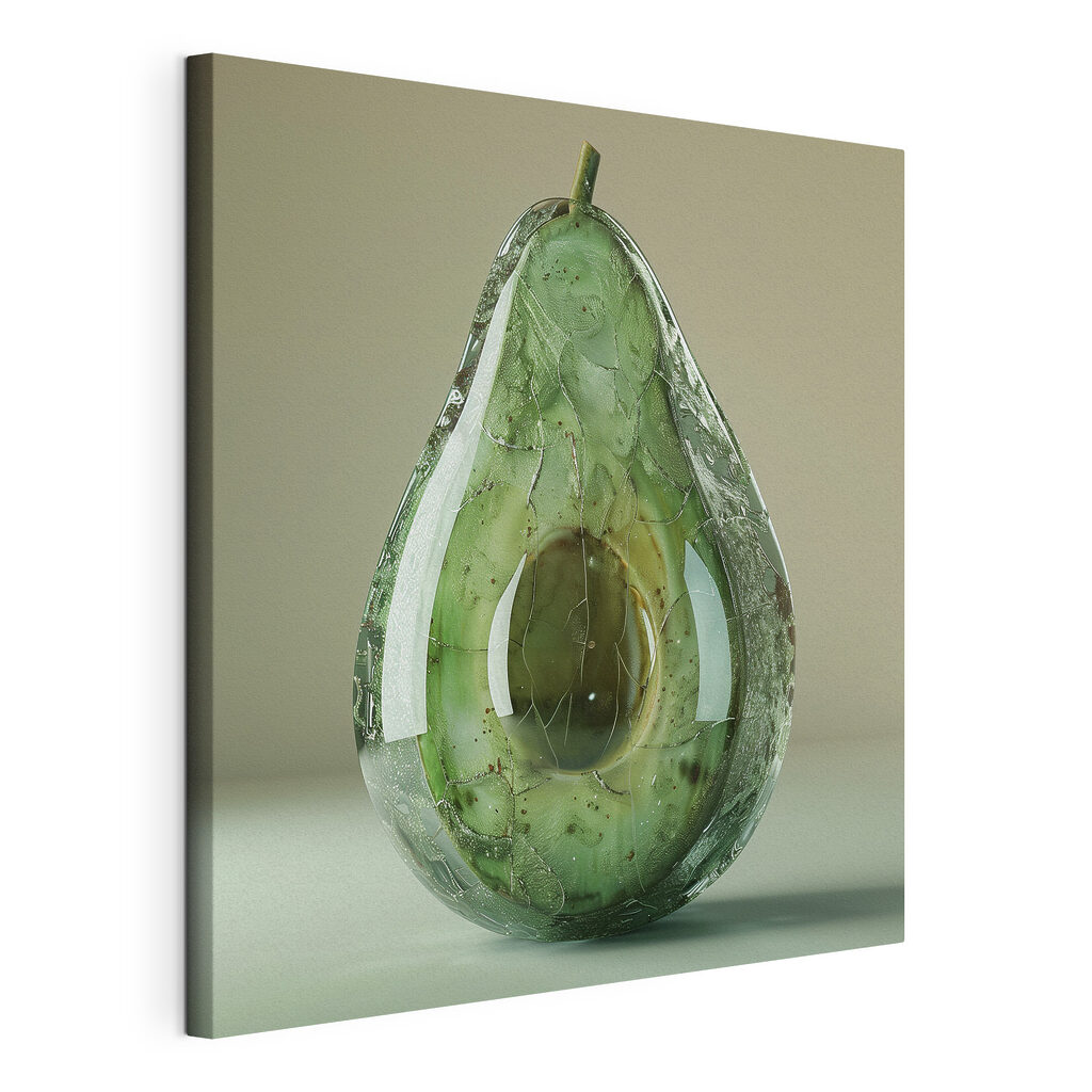 Artistic interpretation of a ripe avocado