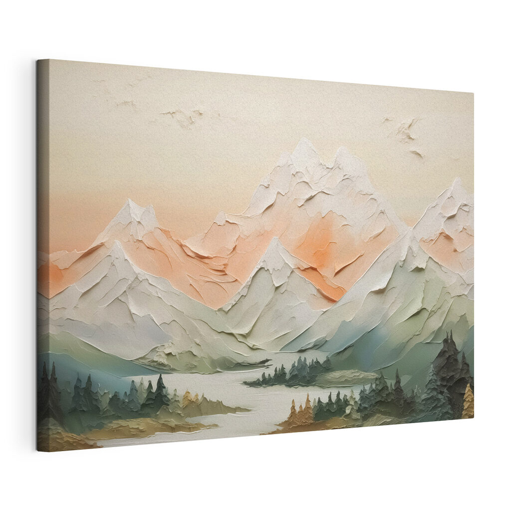 Painting of a mountain range
