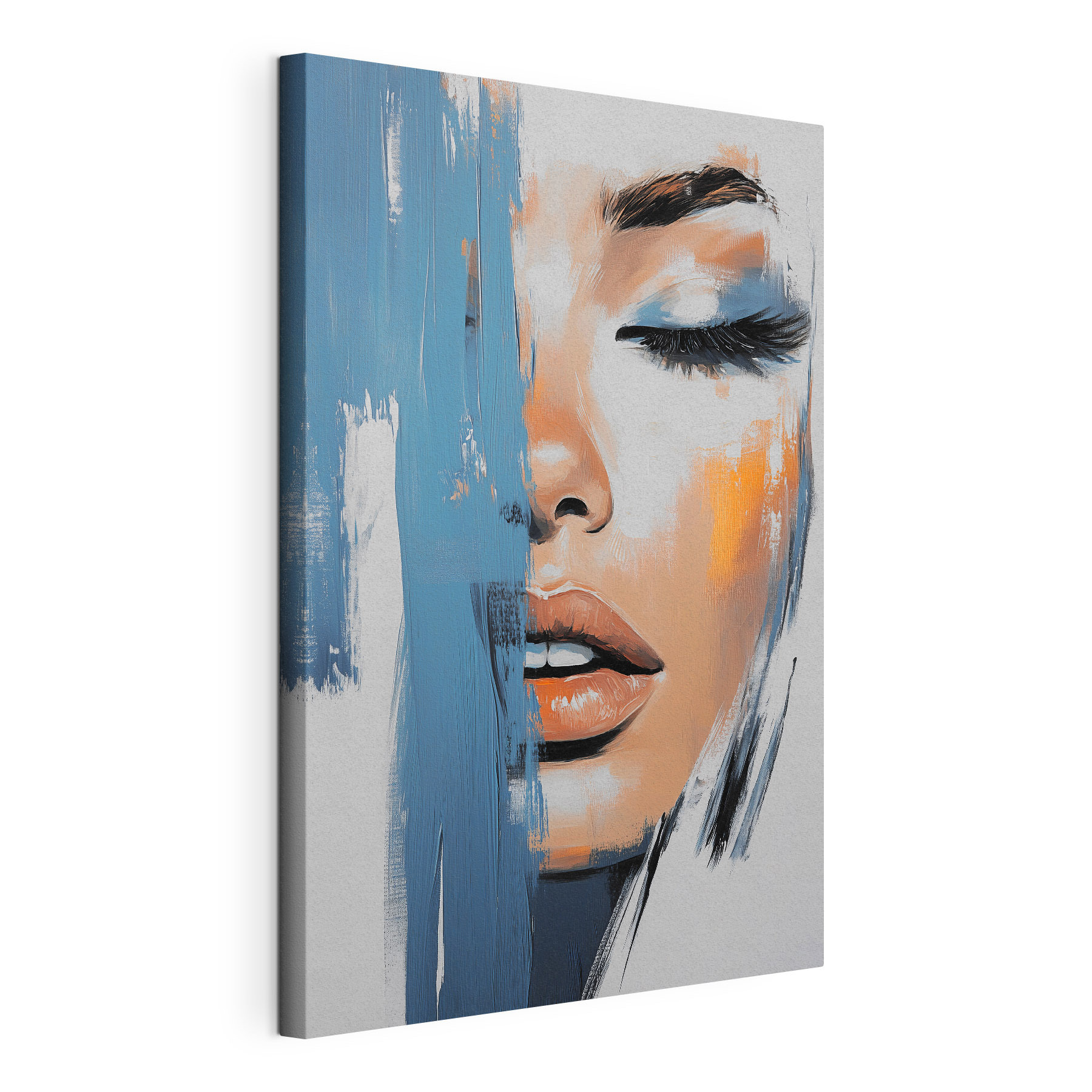 Painting of a woman's face Painting of a woman's face