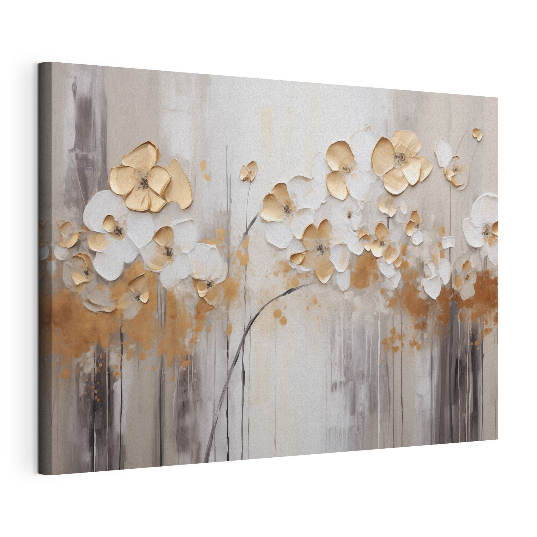 Painting of flowers on a wall
