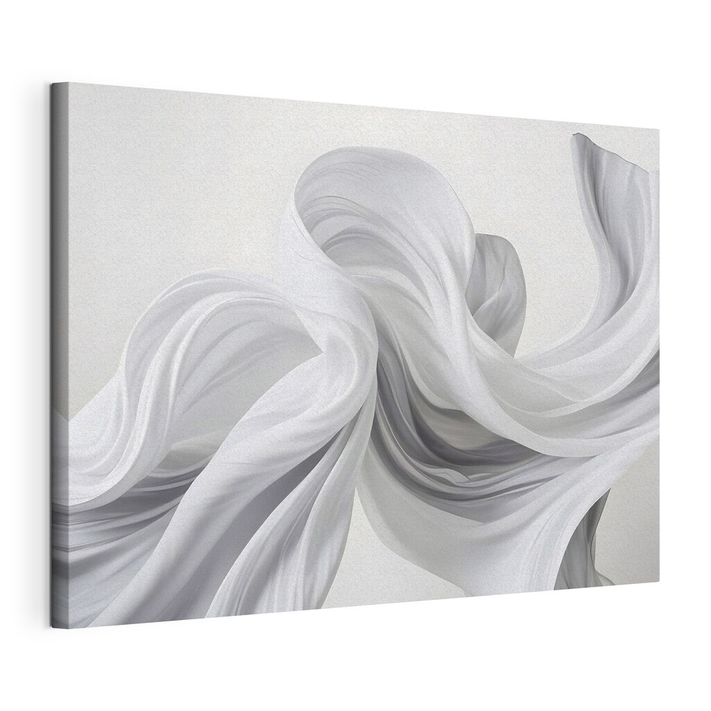 White fabric in the air