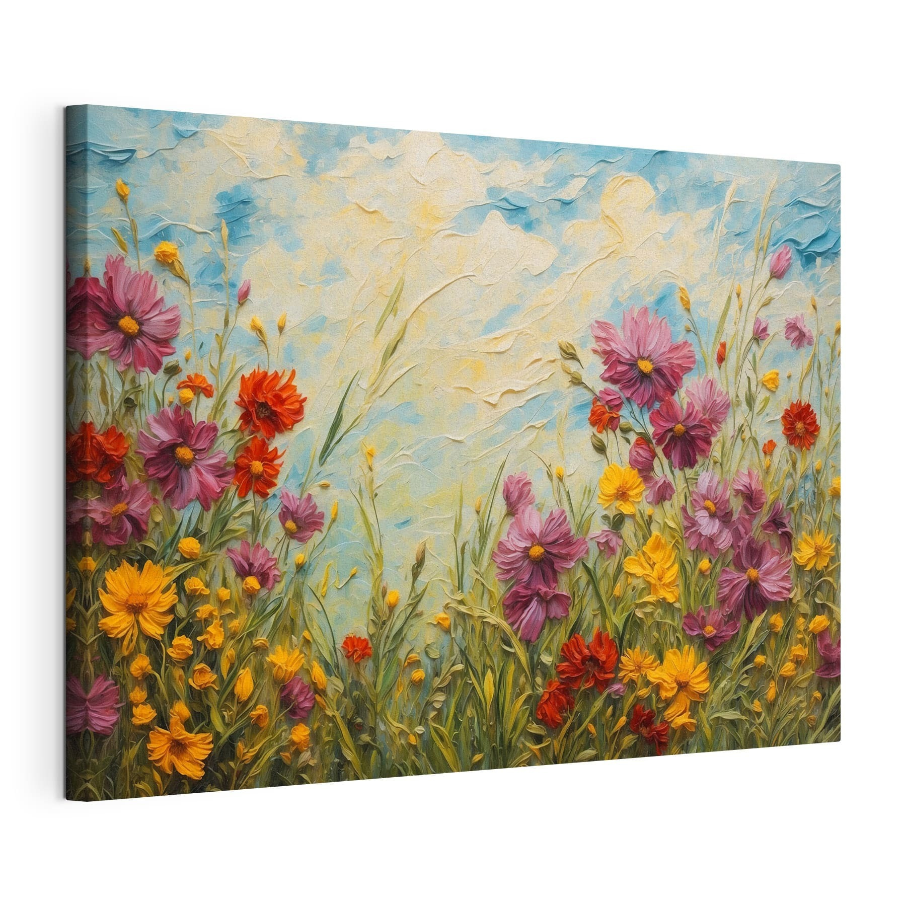Painting of flowers and grass