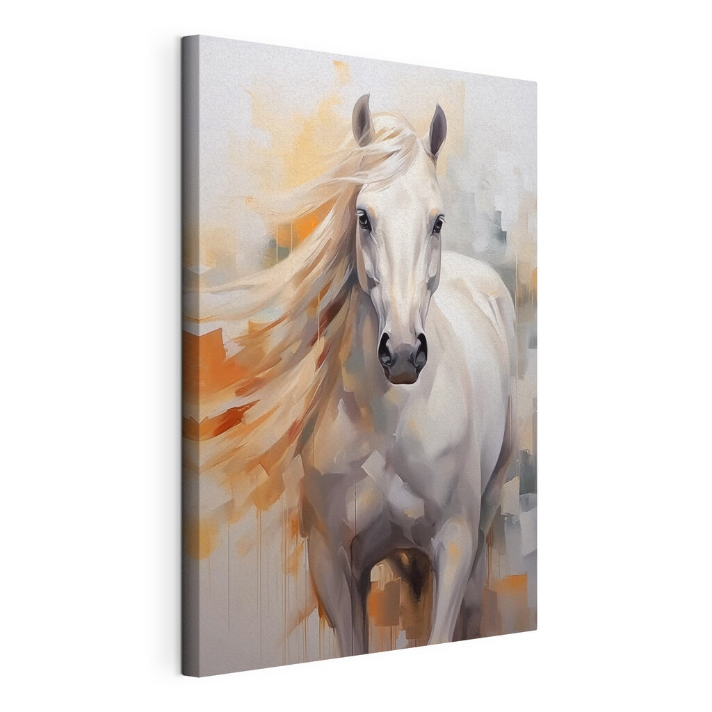 Painting of a white horse Painting of a white horse