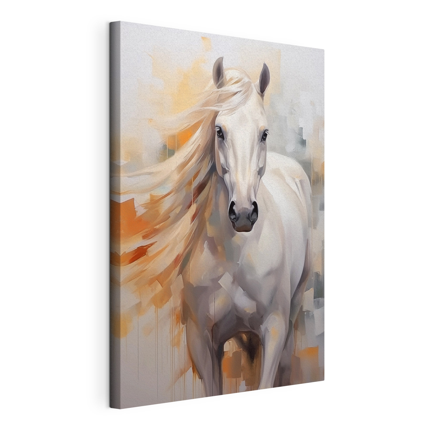 Painting of a white horse Painting of a white horse