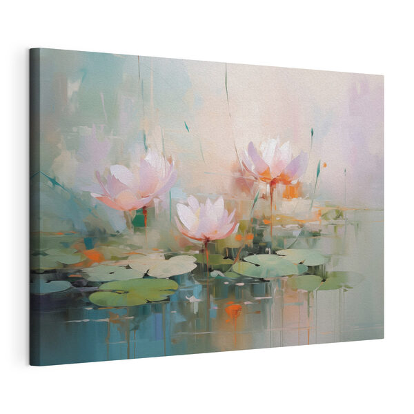 Obraz Canvas prints Painting of flowers on water (SKU: s43214) Obraz Obraz Canvas prints Painting of flowers on water (SKU: s43214)