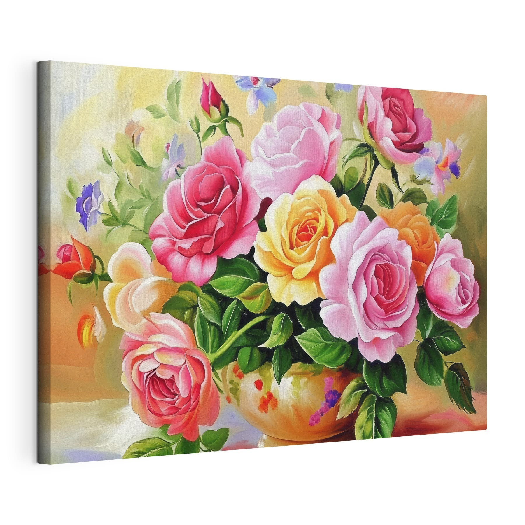 Painting of flowers in a bowl Painting of flowers in a bowl