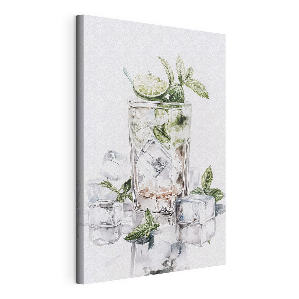 Glass with ice and lime on top