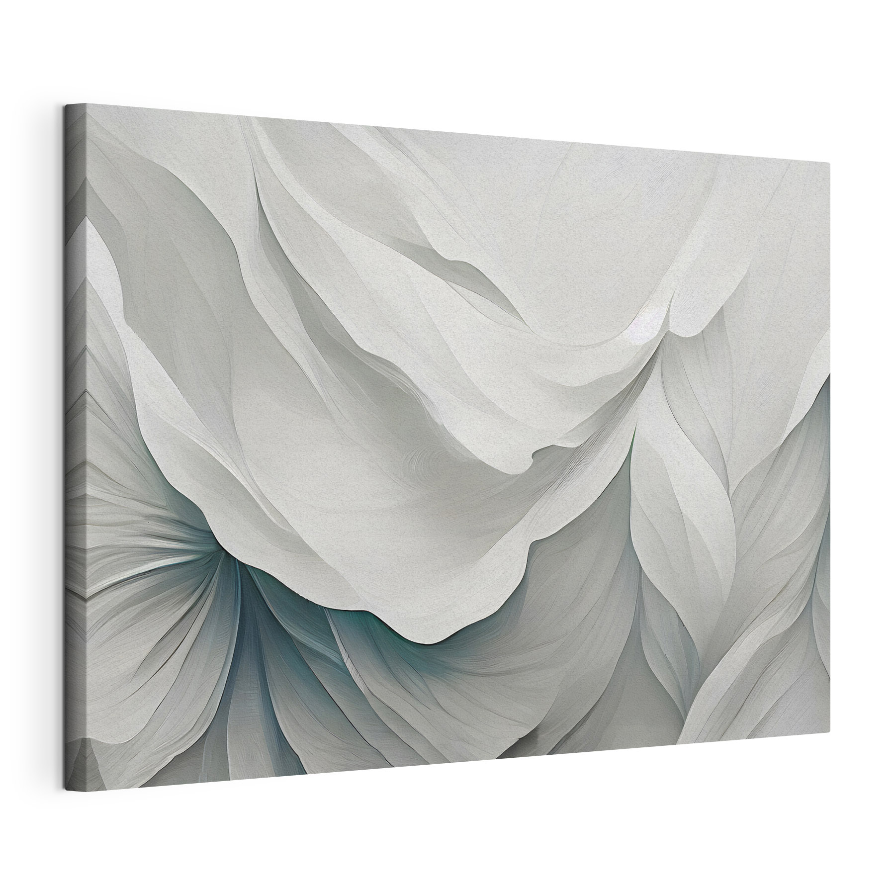 A white and blue wavy background