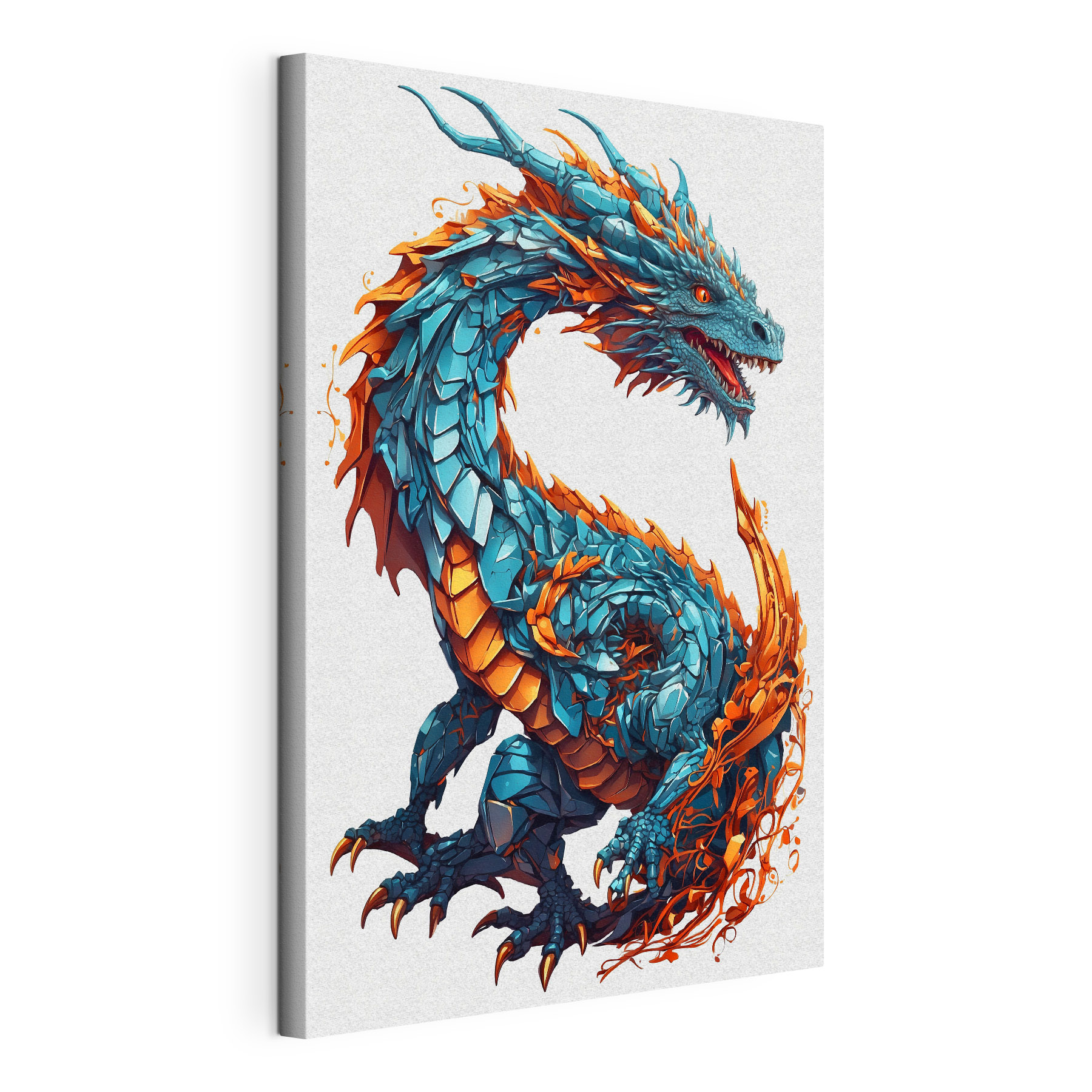 Blue and orange dragon Blue and orange dragon