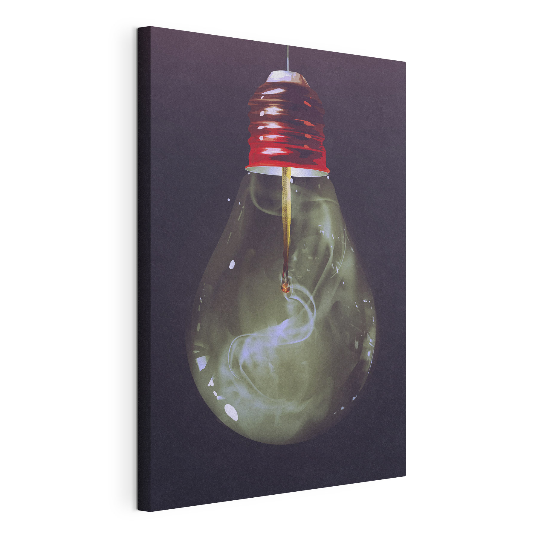 Light bulb with a fire Light bulb with a fire