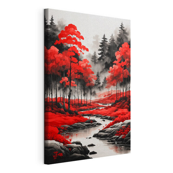 A river running through a forest A river running through a forest