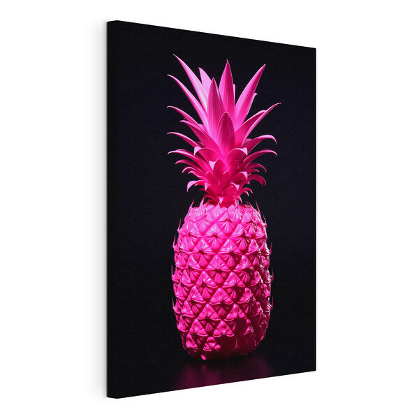 Różowy ananas na czarnym tle Obraz Różowy ananas na czarnym tle