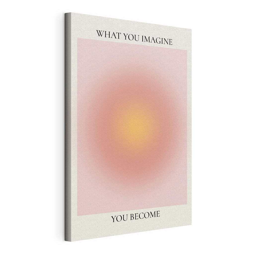A pink and yellow circle A pink and yellow circle