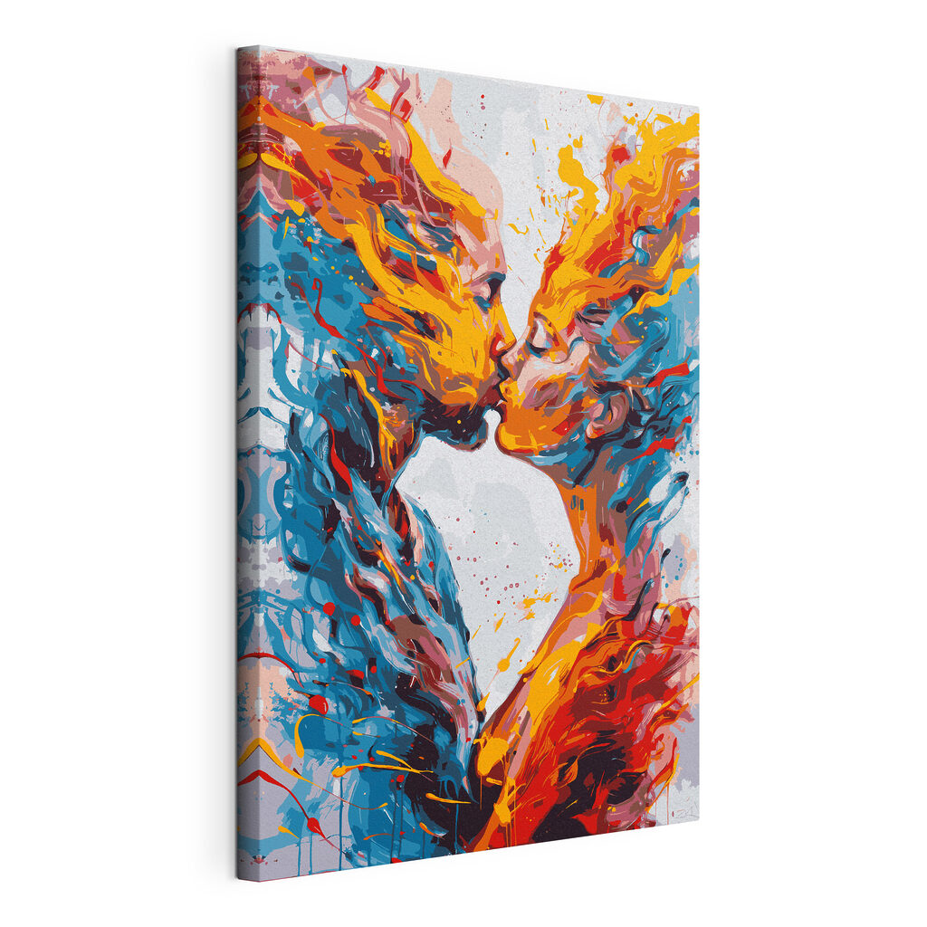 A man and woman kissing