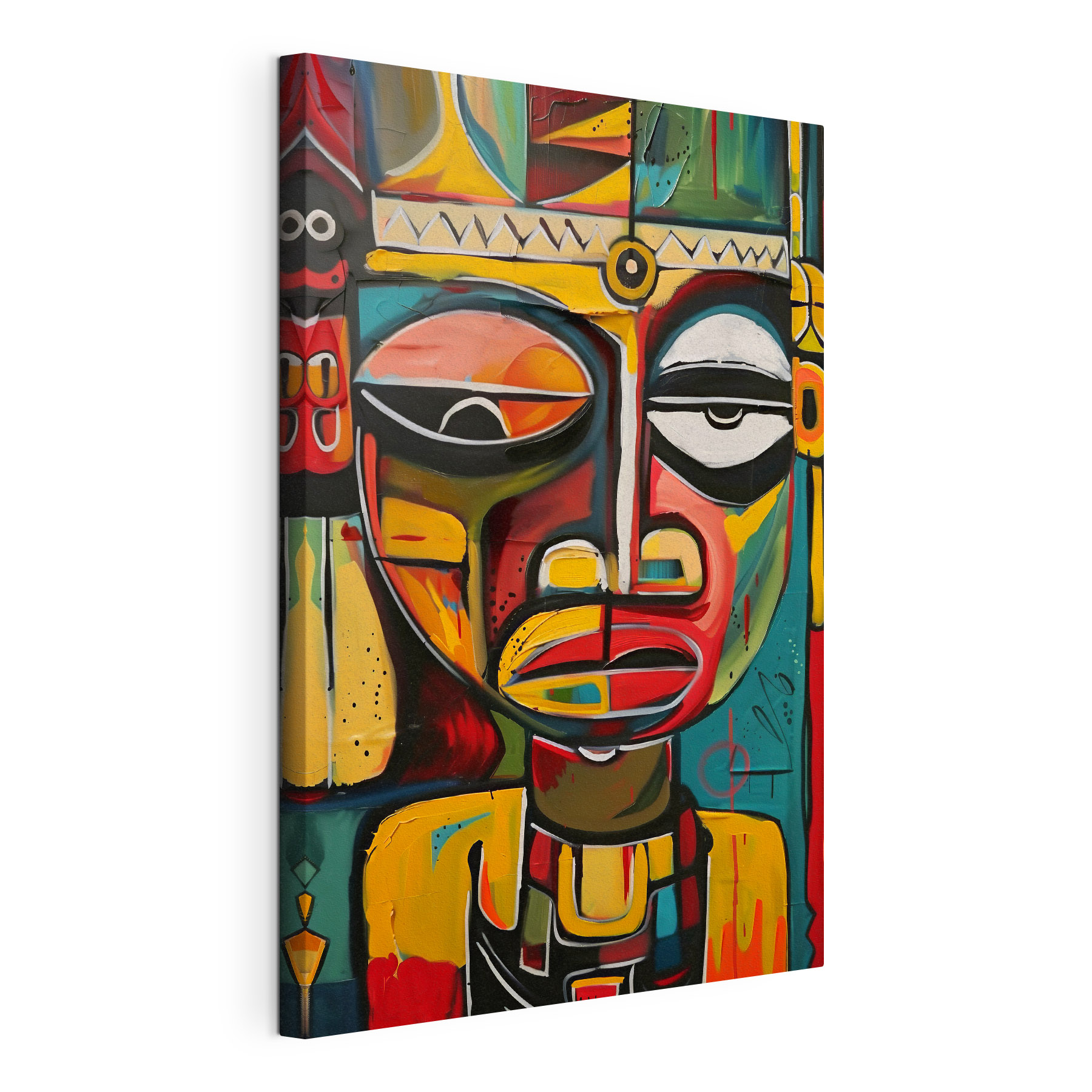 A painting of a man's face