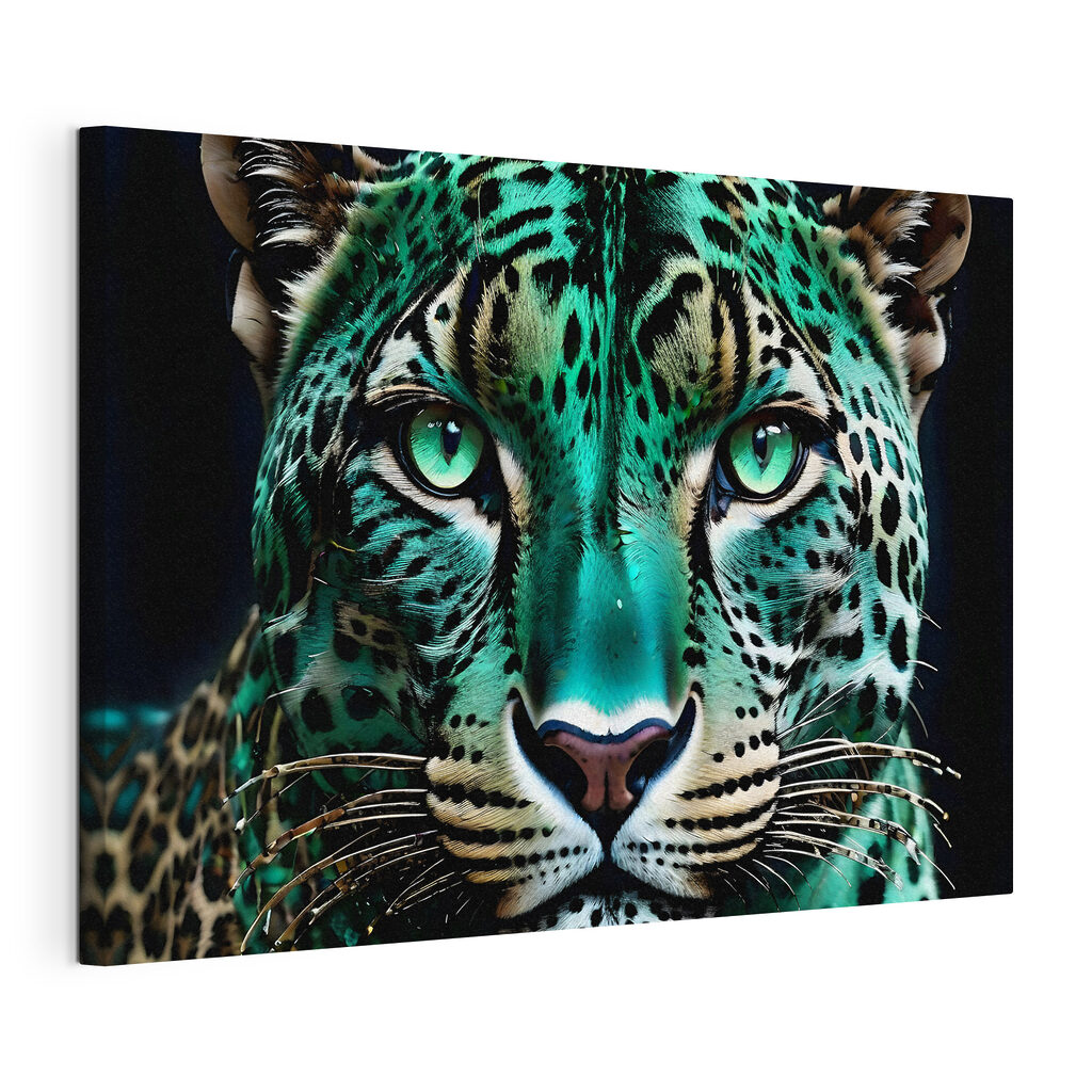 Vibrant leopard with striking eyes