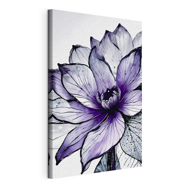Elegant purple flower in soft tones