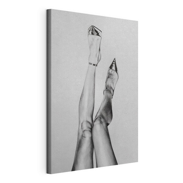A drawing of a woman's legs