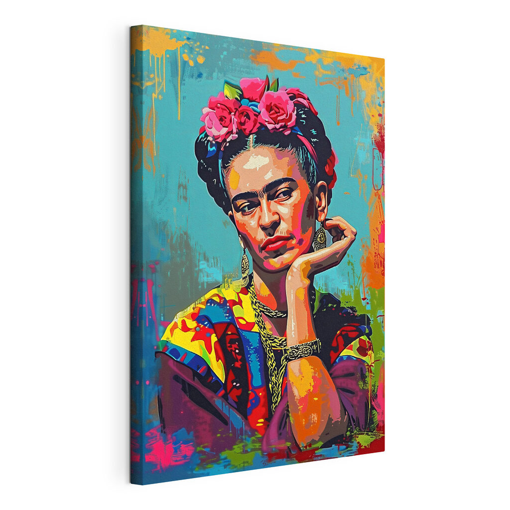 A painting of a woman with flowers in her hair