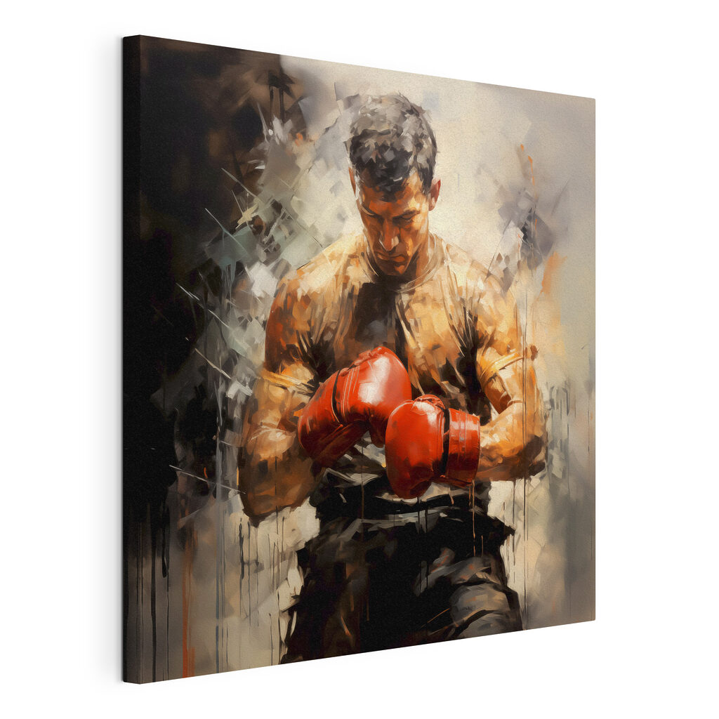 A man wearing boxing gloves A man wearing boxing gloves