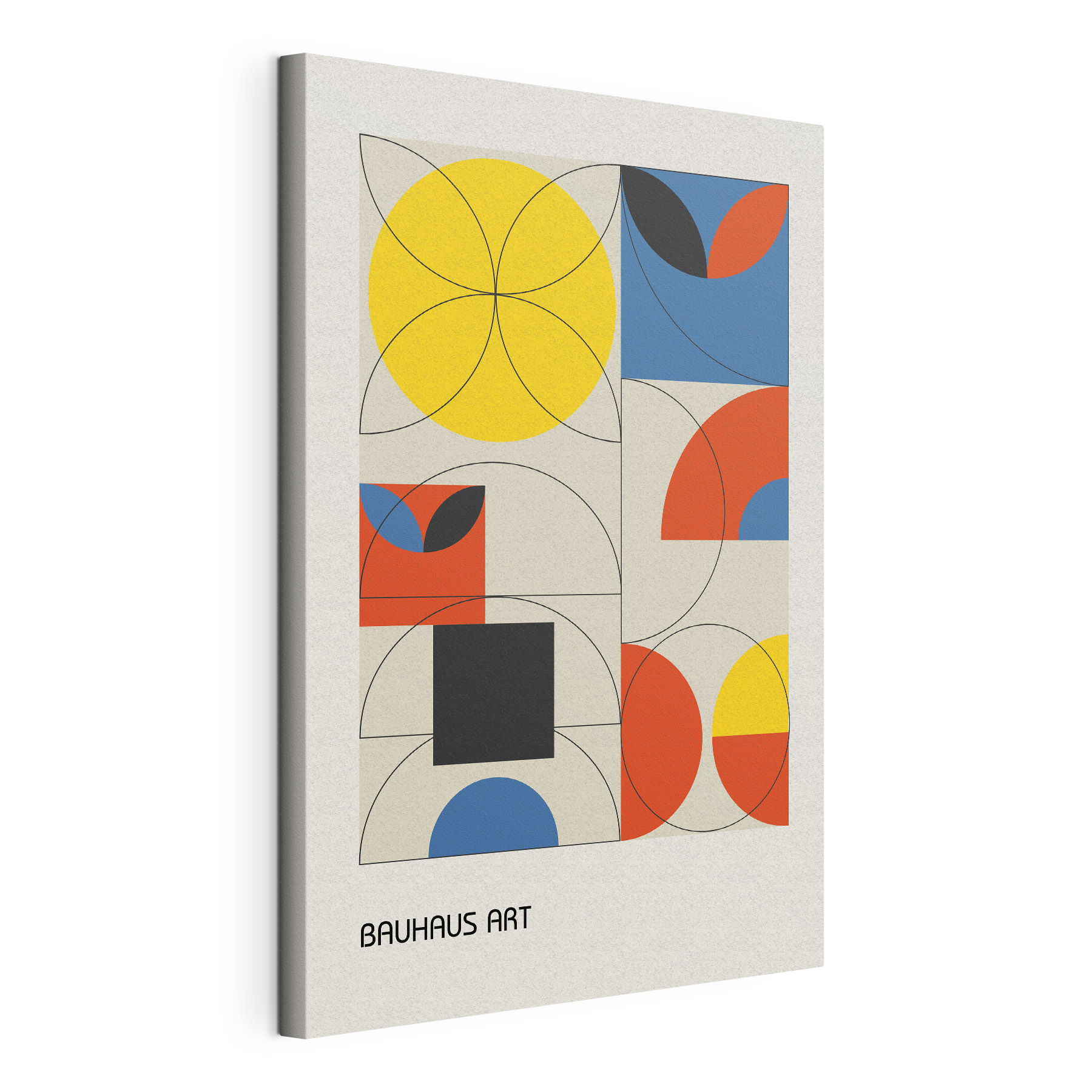 A colorful geometric shapes and circles