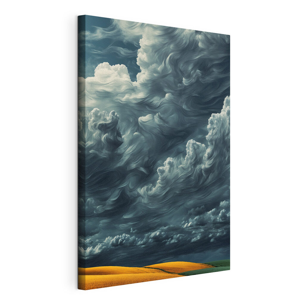 Cloudy sky with many clouds