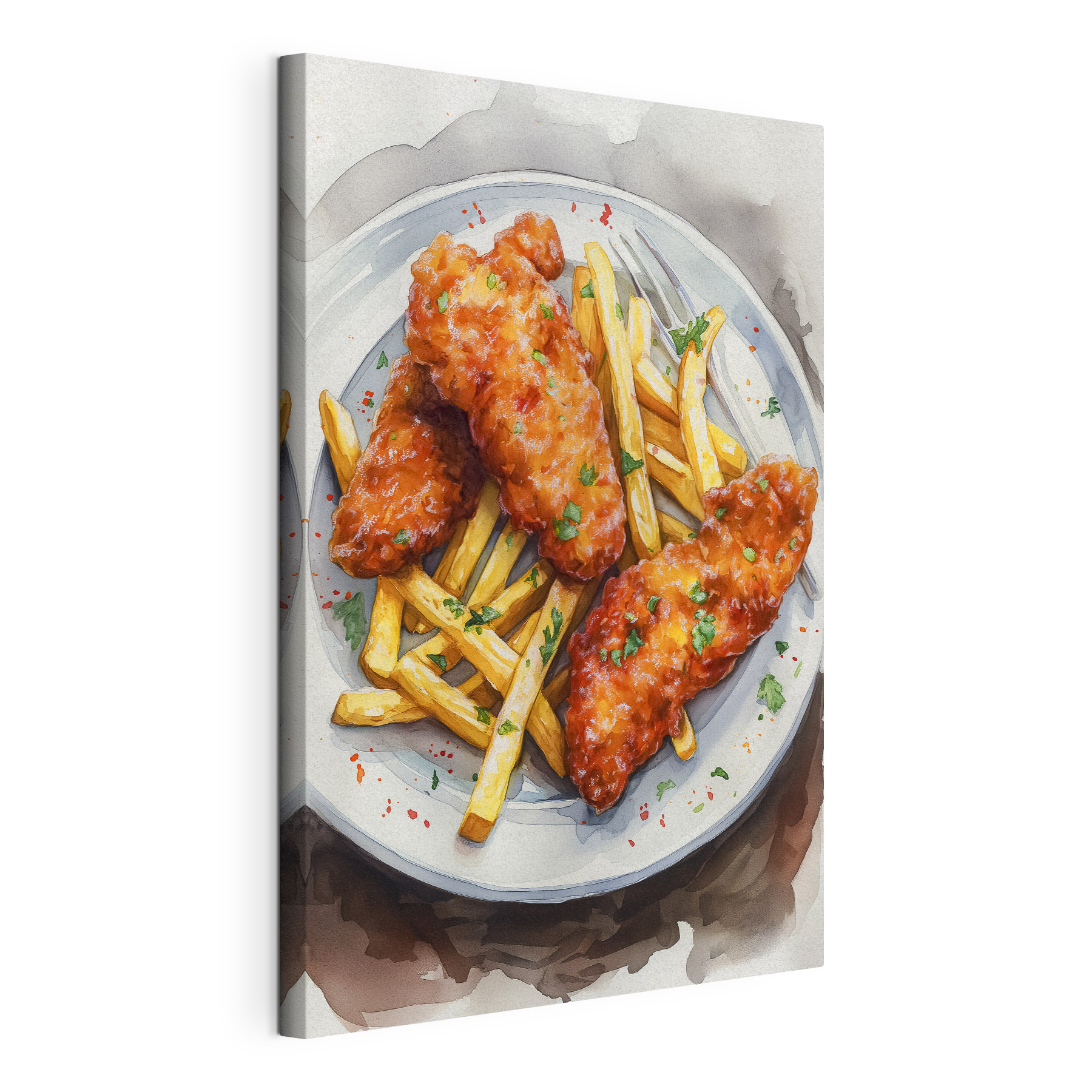 Plate of chicken wings and fries