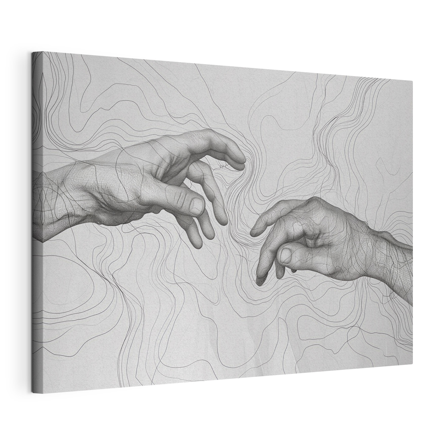 Drawing of hands touching each other