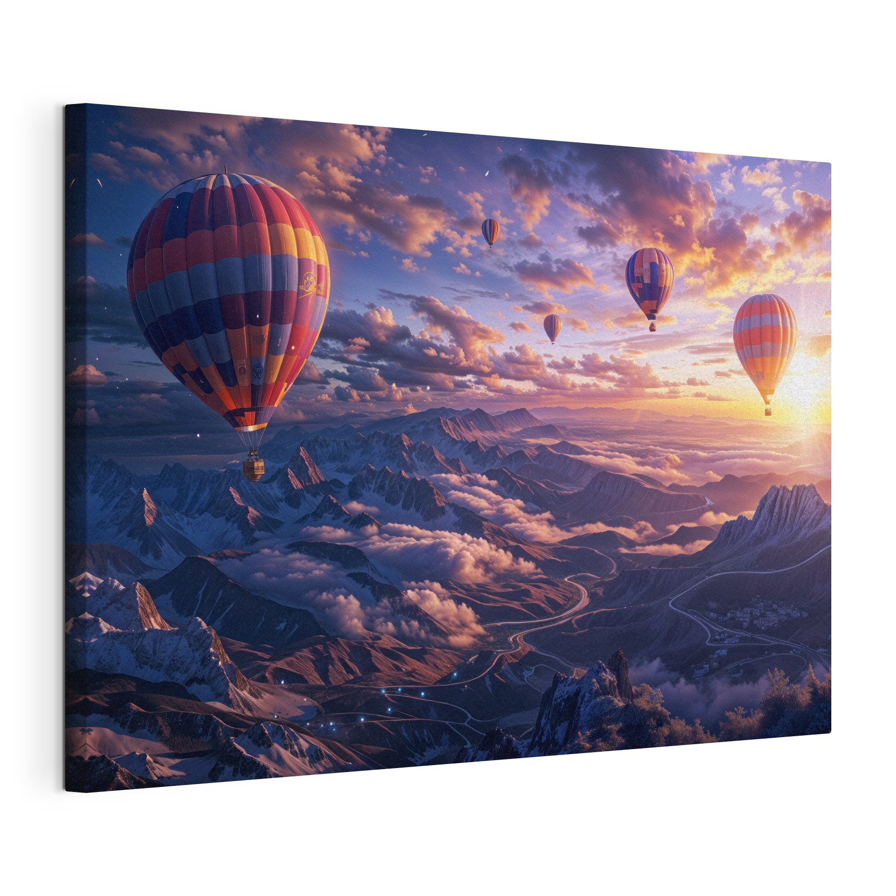 Hot air balloons in the sky