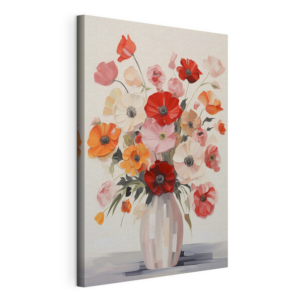 Painting of flowers in a vase Painting of flowers in a vase