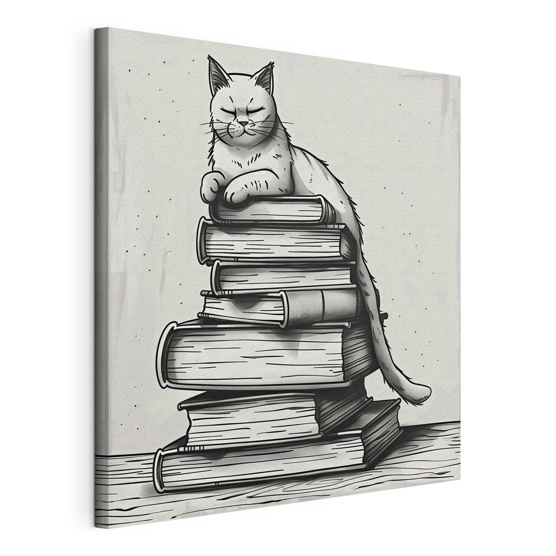 Cat sitting on a stack of books Cat sitting on a stack of books