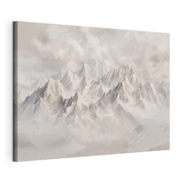 Mountain range with clouds