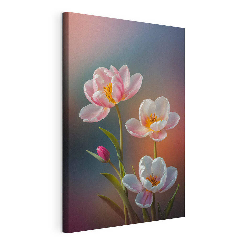 Group of pink and white flowers