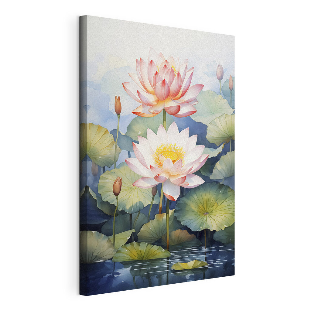 Painting of a flower and leaves