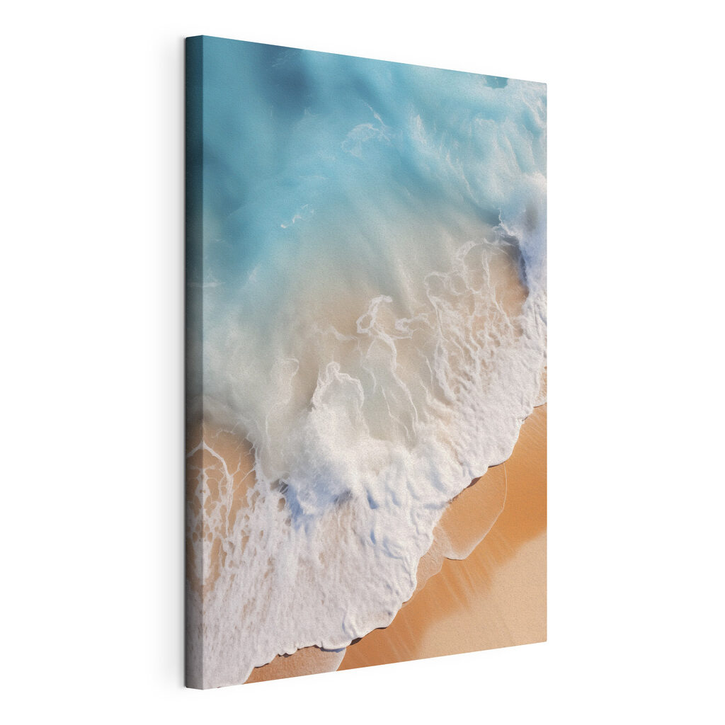 Waves crashing on a beach