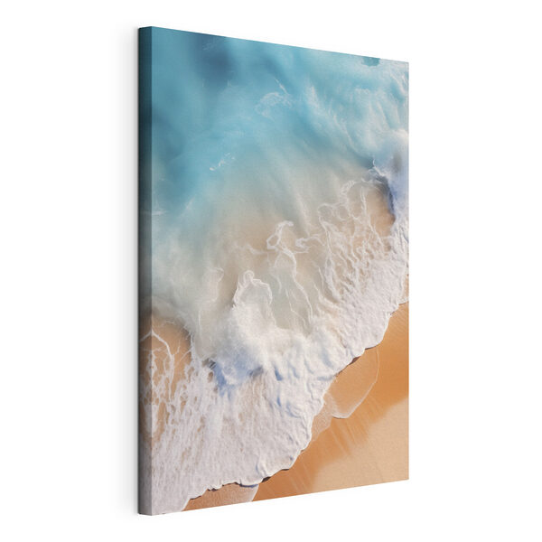 Waves crashing on a beach