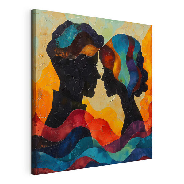 Man and woman looking at each other