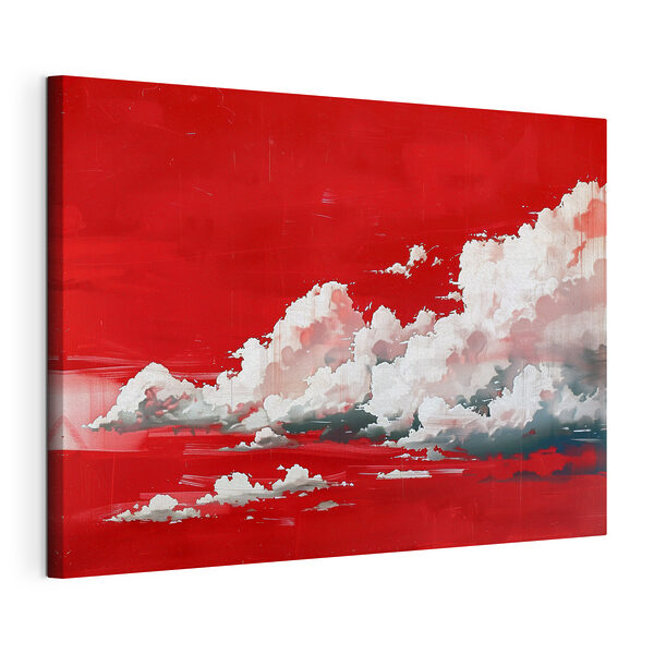Red sky with clouds Red sky with clouds