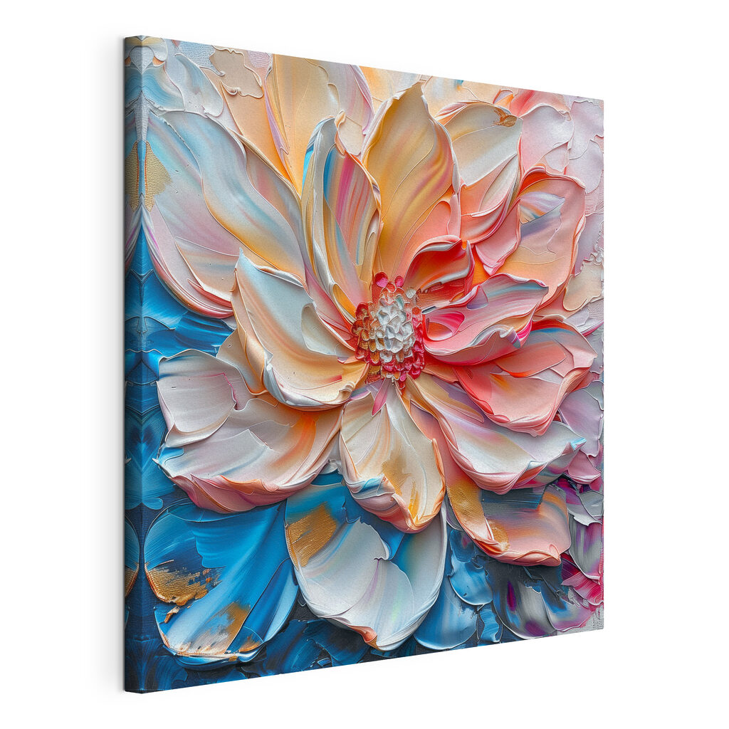 Colorful flower with flowing petals