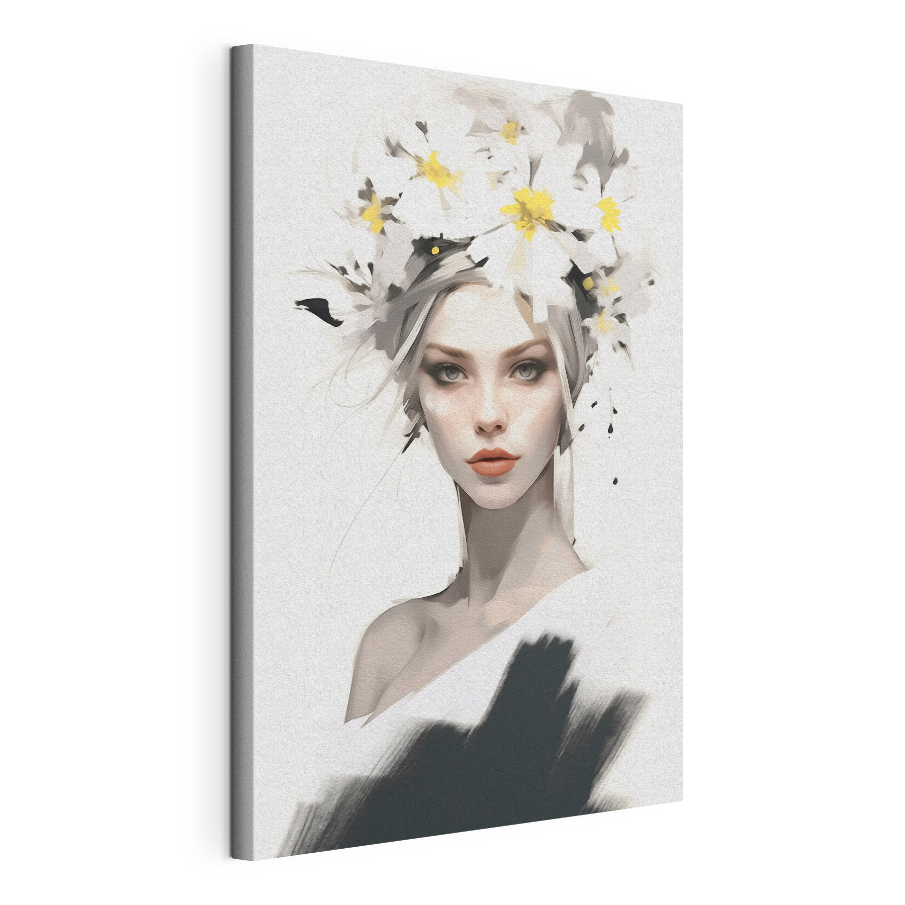 Woman with flowers in her hair