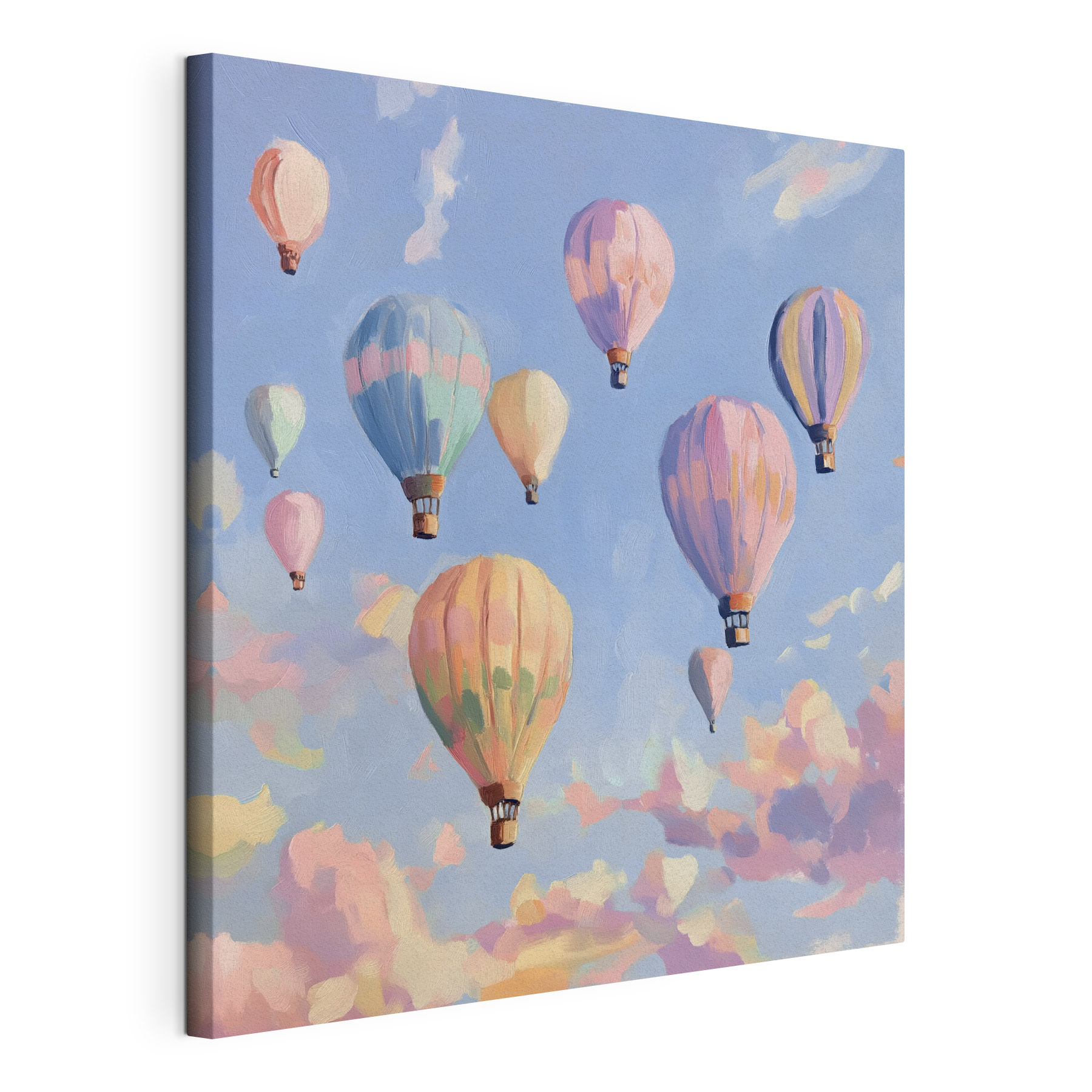 Group of hot air balloons in the sky