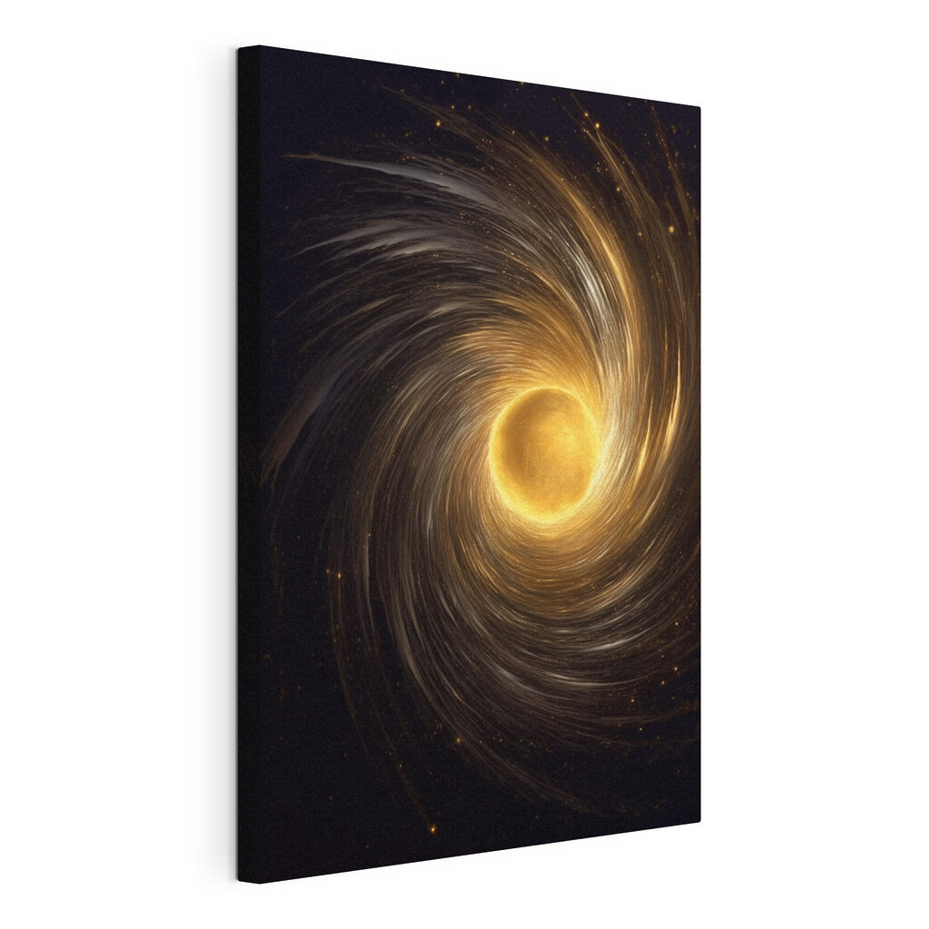 Yellow circle in space